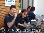 links Thomas DG4FCJ, daneben Alexandra  DO7AZ